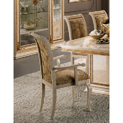 LEONARDO LUX fotel  KATEGORIA - EXTRA -  ART. 210 -  ekskluzywny komplet do jadalni z meandrem Versace, włoskie meble