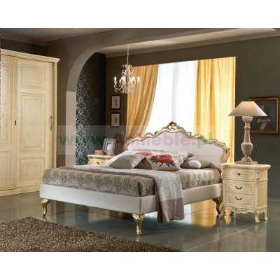  ARGO stylowe łóżko włoskie 160x200 tapicerowane skórą